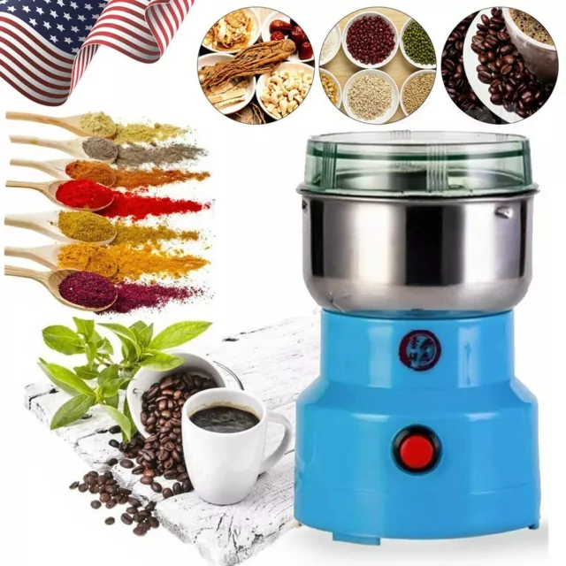 Electric Coffee Bean Grinder Nut Seed Herb Grind Spice Crusher Mill Blender