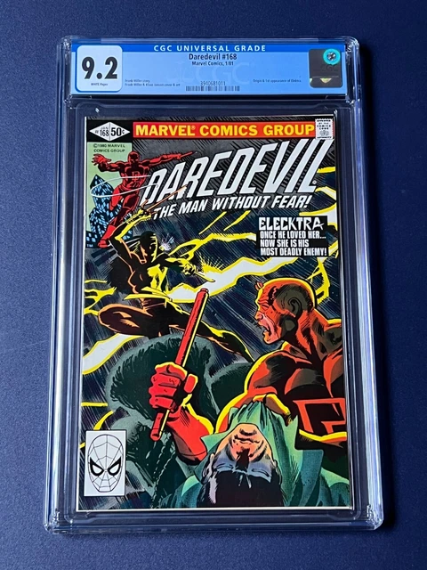 Daredevil #168 CGC 9.2 NM- Origin & 1st Appearance Elektra 1981 Frank Miller