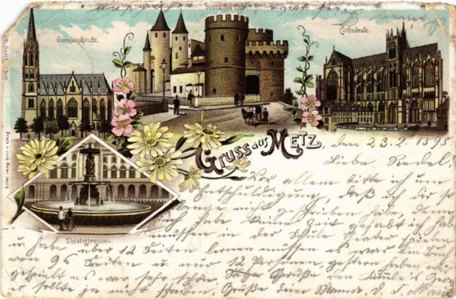 CPA AK greeting from METZ (474367)