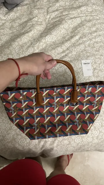 NWT Tory Burch Canvas Basket Weave Small Tote