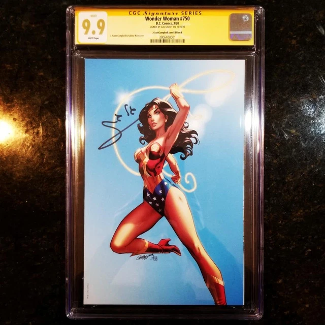WONDER WOMAN 750 CGC 9.9 Gal Gadot Signed SS J Scott Campbell E 1 Shazam 9.8 JLA