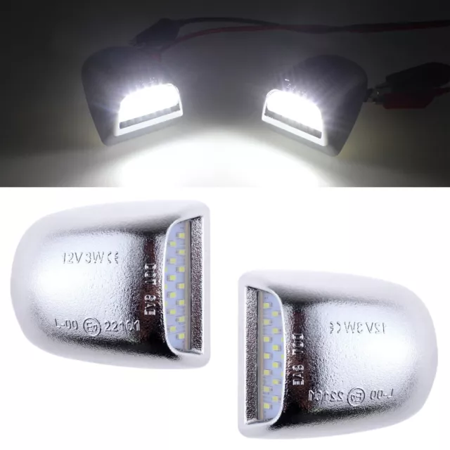 White Housing White LED License Plate Light Replacement for Cadillac Escalade