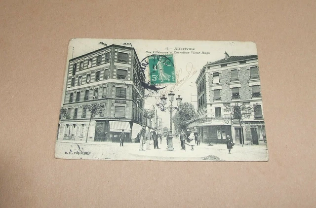 CPA Alfortville Rue Villeneuve and Victor Hugo Crossroads