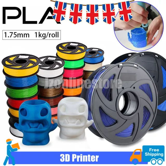 3D Printer Filament PLA - 1.75mm -1KG(350Meters) - Various Colours Available UK