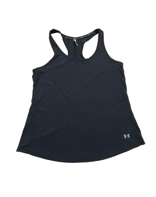 Women’s Under Armour Heat Gear Fitter Racer back Tank Top Size L Black