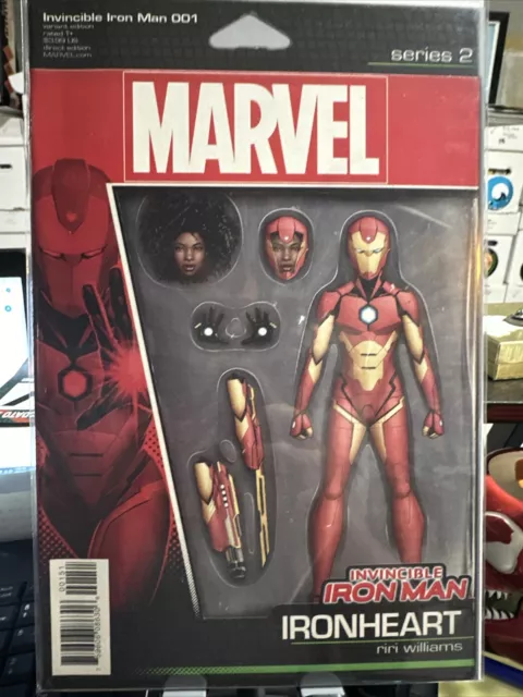 Invincible Iron Man #1 Action Figure variant CGC Riri Ironheart Marvel 2015