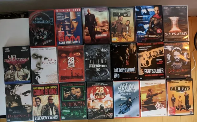 20 DVDs, Action, Horror Uncut FSK18 DVD Sammlung, Paket, Konvolut