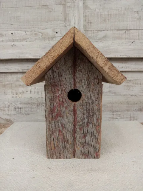 Old Primitive Handmade Birdhouse Weathered Reclaimed Barn Wood Salvaged