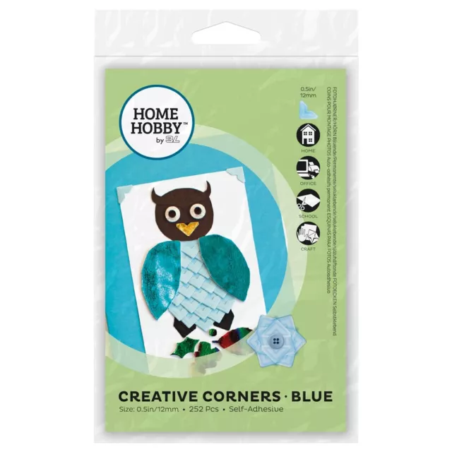 HomeHobby Creative Corners Blue 252 Acid Free Photo Corners Blue