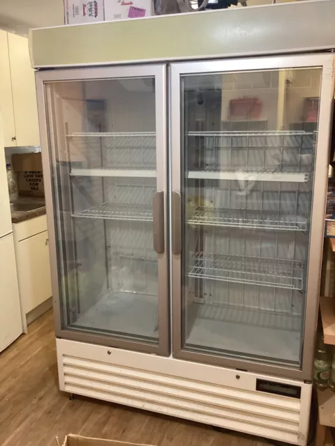 Double Glass Door Commercial Freezer