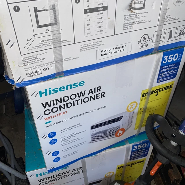 HISENSE 350SQ FT Window Air Conditioner w/ Heater 115Volt; 8000BTU