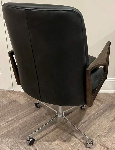 Pottery Barn Fairview Leather Swivel Desk Chair 3