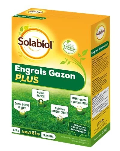 SOLABIOL SOGAZPLUS35 | Engrais Gazon 35kg | 87m² | En Mini-Granulés Pour Une ...
