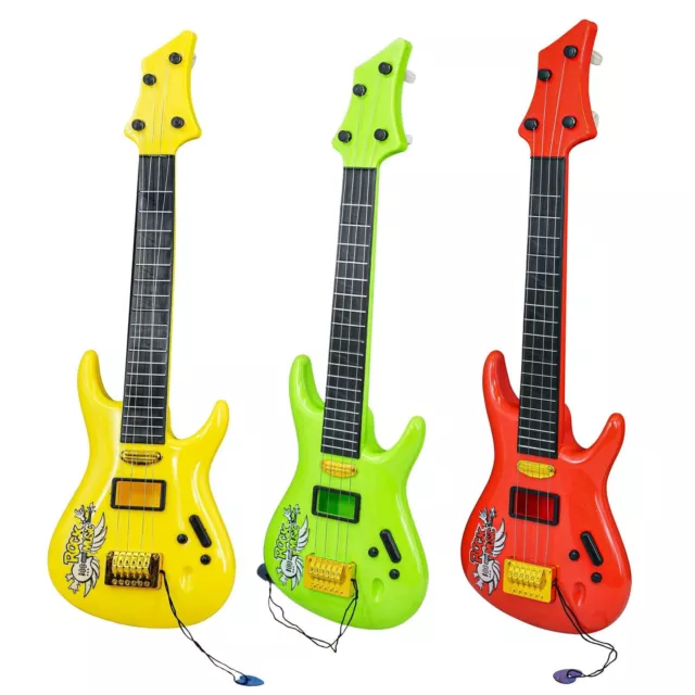 Rock Guitar Toy Kids Children Acoustic Musical Instrument with Guitar Pick 19"