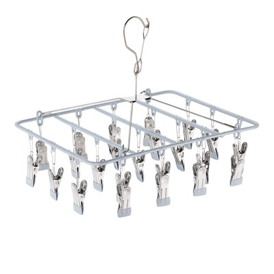 Guangcailun 32 Clips Intima PP Rack Ganci Pieghevole della Biancheria Intima Calze Asciugamano Stendino Lavori di casa Helper 