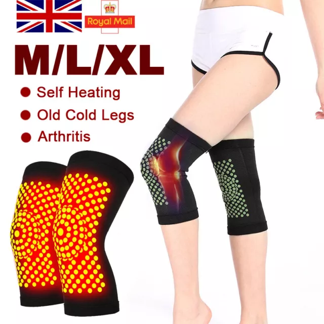 Self Heating Magnetic Knee Brace Support Pad Thermal Therapy Arthritis Protector