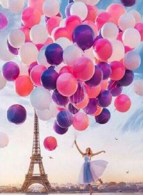 Hágalo usted mismo 5D Kit de Pintura de Diamantes Taladro de Globo Volador Punto de Cruz Suministros de Imagen