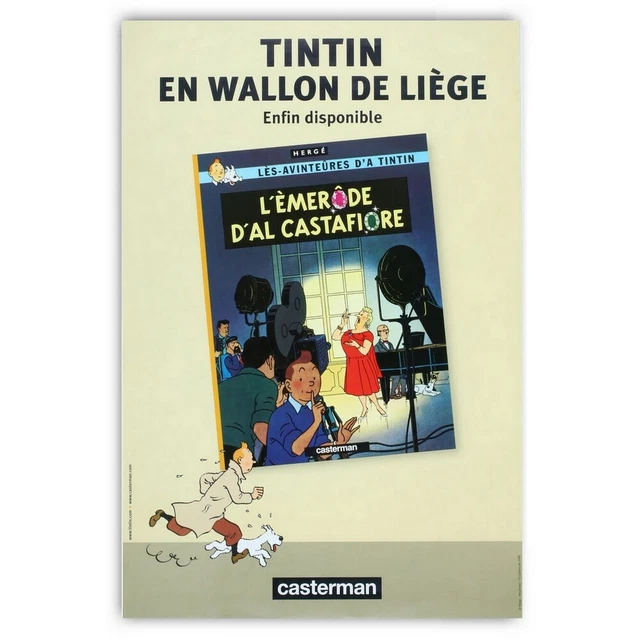 Advertising Poster Casterman Tintin en wallon de Liège 2006 (40x60cm)