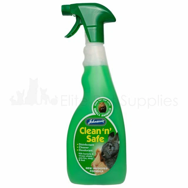 JOHNSONS CLEAN N Safe Disinfectant Litter Tray Spray for Small Animals