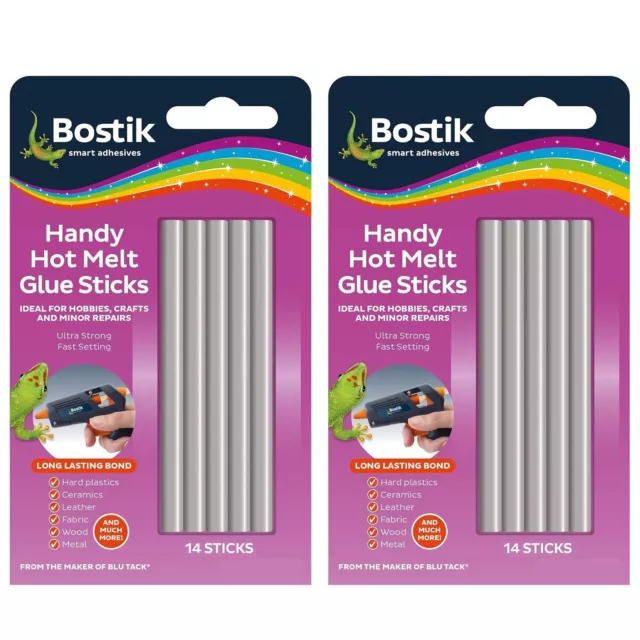 2 PACKS of 14 Small Handy Hot Melt Glue Gun Adhesive Glue Sticks