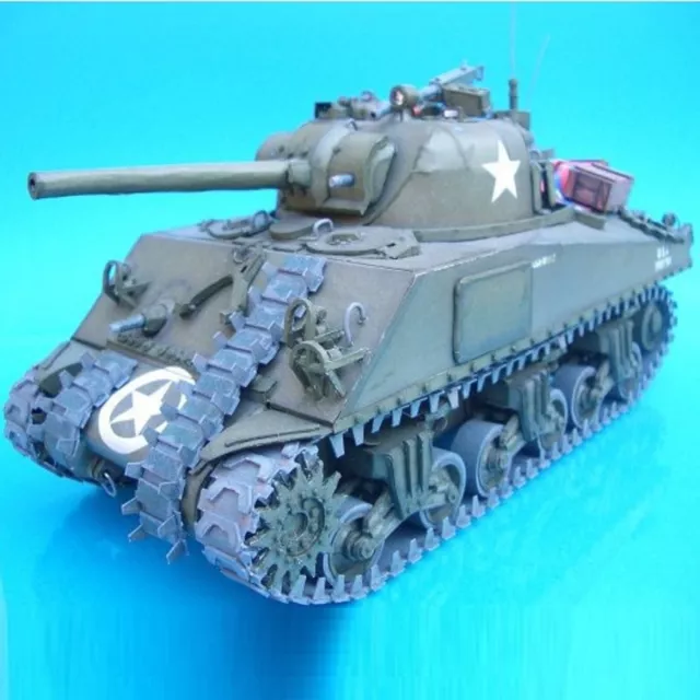 DIY 1/25 USA Sherman M4A3 Tank Paper Model Military Tank Paper Model Tank Gift