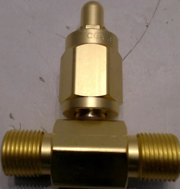 NEW Western CGA 347 T-BLK N/N X VO Manifold Coupler Tees, Brass $121-READ
