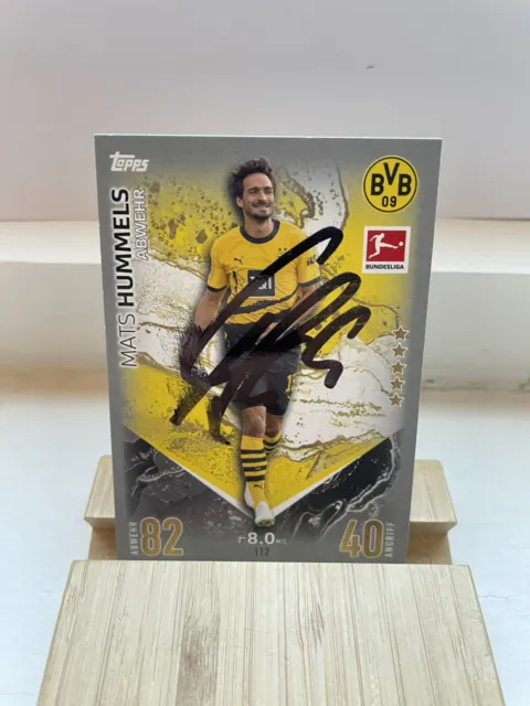 Topps Match Attax signiert Mats Hummels BVB Borussia Dortmund Autogramm