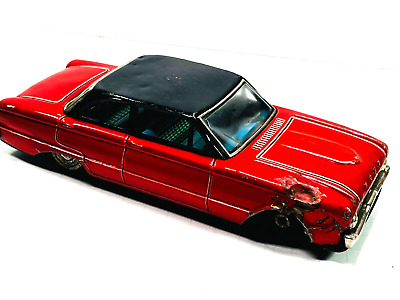 vtg 1960s Ford Falcon Tin Litho Friction Toy Car Bandai NICE see pics japan