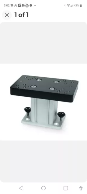 Cannon 1904030 Aluminum Fixed Base Downrigger Pedestal w/ Track Mounting- 4 Inch