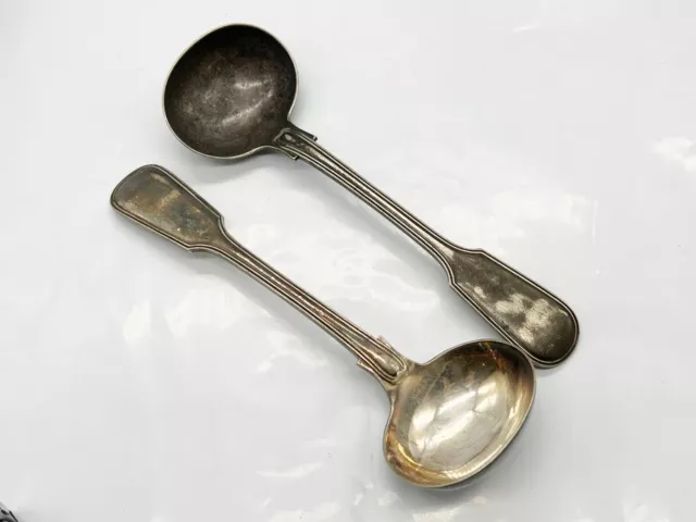 Antique Pair Of Walker And Hall Serving Ladles Two Of Ladle