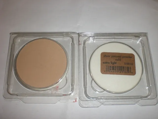 TWO STILA  SHEER PRESSED POWDER REFILL EXTRA LIGHT .31oz NEW IN PLASTIC PACKAGE