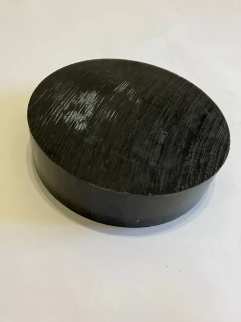 Large Black Plastic Disc Puck Machining Plastic 5.125" Diameter 1.3" Thick (a11)