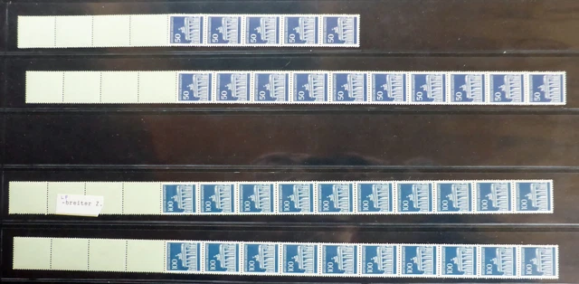 Bund 1966 "Brandenburger Tor" Rollenmarken (50+100 Pf.) Mi. Nr. 509+510 **-LOT