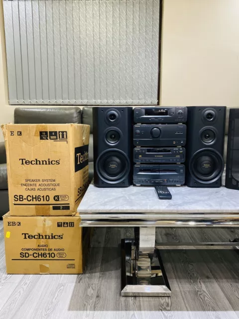 Boxed Technics SD-CH610 HiFi Stereo Stack System Separates Speakers + Remote