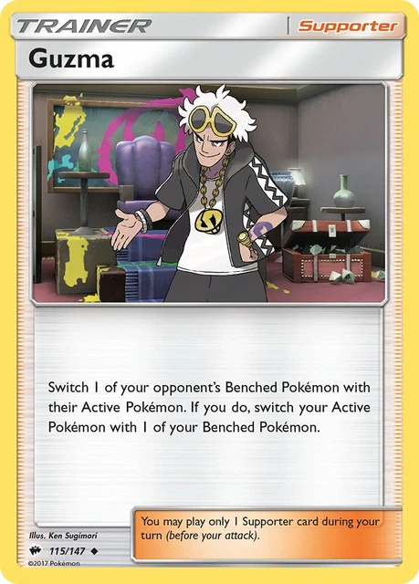Pokemon - Guzma - 115/147 - Uncommon - Burning Shadows - NM/M