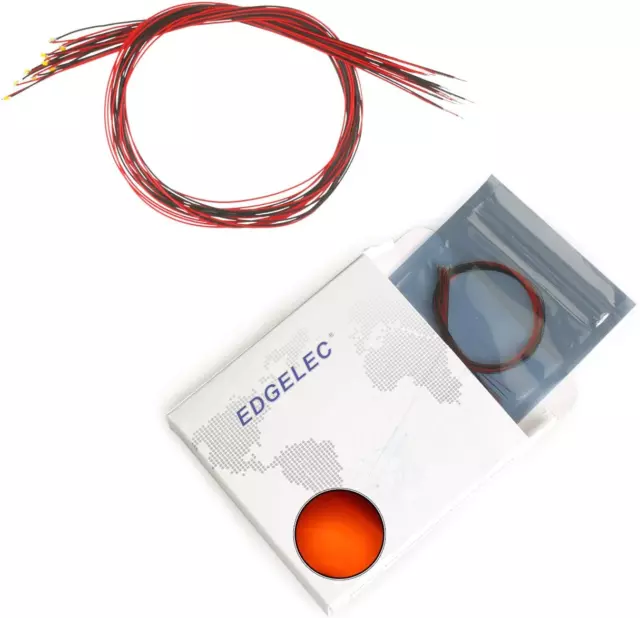 20Pcs Prewired 0402 Orange SMD LED Light Emitting Diode DC 2V Micro Litz Length