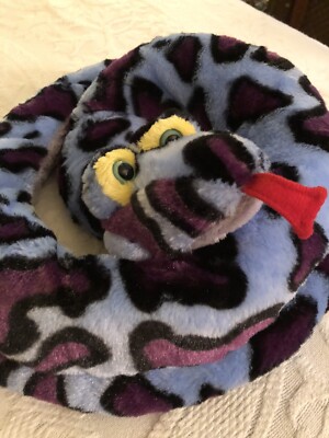 FIESTA RATTLESNAKE PLUSH Stuffed Animal Purple Blue Black Snake EUC £12