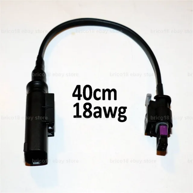 BMW Accessory Plug Cable 040cm/18awg/2p - R1200 R1250 GS RS RT S1000 XR F850