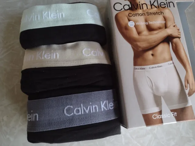 New Men Calvin Klein 3-Pack Cotton Stretch Boxer's Briefs Classic