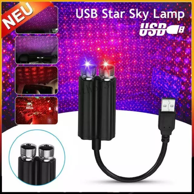 USB Autodach Innen Atmosphäre Sternenhimmel Lampe LED Projektor Stern Nachtlicht