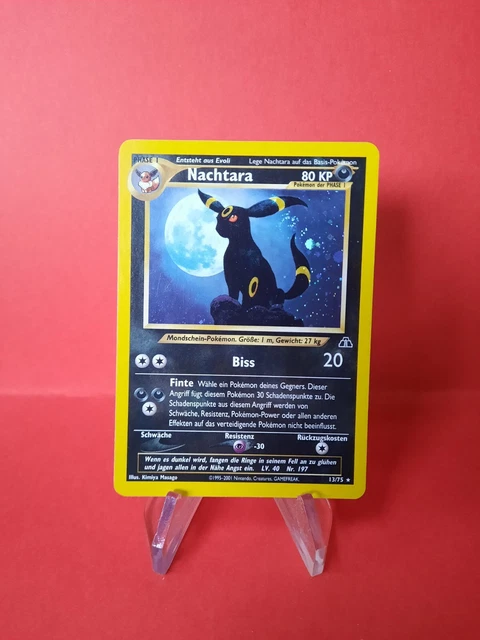Pokemon Karte/card - Nachtara Umbreon 13/75 - Neo Discovery - Swirl - Excellent+