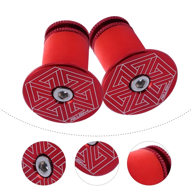 2 Pcs Motor Bike End Caps Grip Ends Bicycle Handlebar Universal