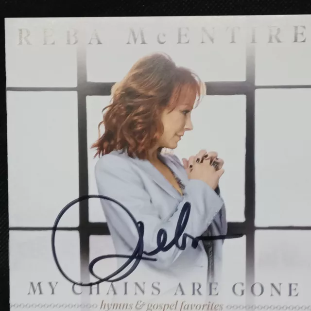 Reba McEntire -- My Chains Are Gone --- Autographed CD Sleeve with Brand New CD