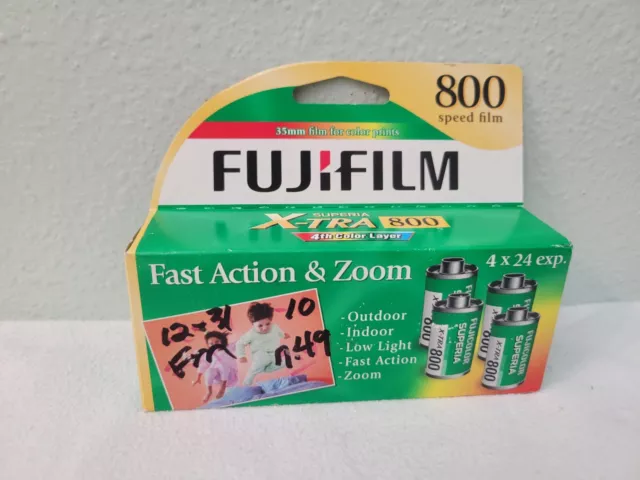 Fujifilm Superia X-TRA 800 Color film 135 (35 mm ISO 24 exp 4 Rolls Expired 2012