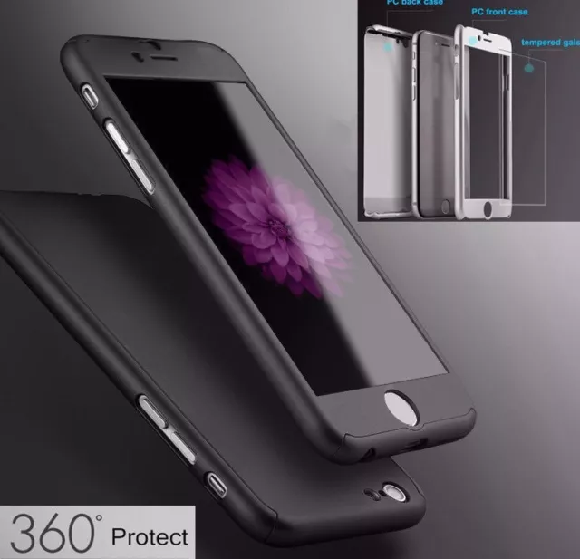 Original Hybrid 360° Apple iPhone 6S 6 Plus Stoßfest Hartglas Hülle Cover