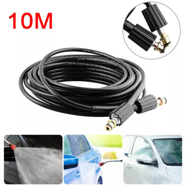 10m High Pressure Power Washer Extension Hose M22 Screw Thread Jet Wash Tool