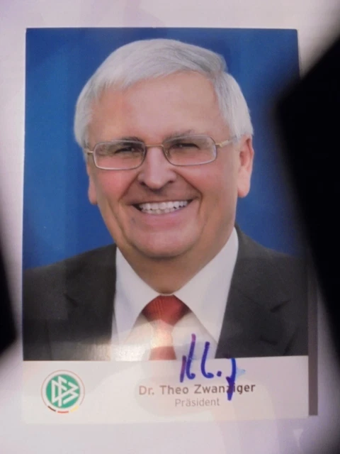 Originalautogramm Dr. Theo Zwanziger, DFB