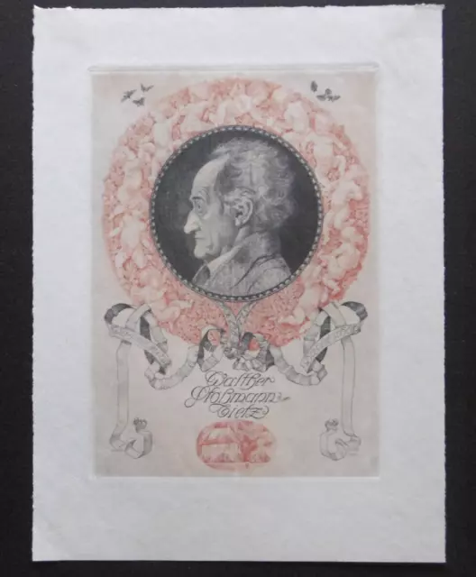 ALFRED SODER Exlibris, Goethe