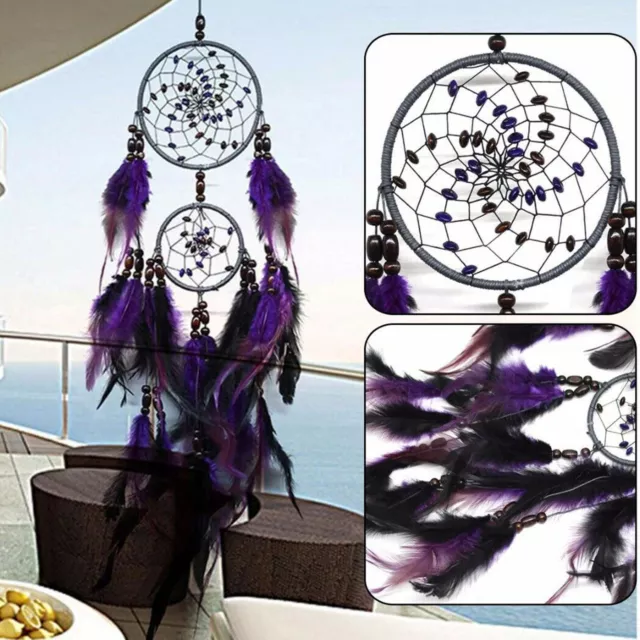 Traumfänger Groß 63cm Indianer Federn Feder Dreamcatcher Wohnzimmer Dekor 2