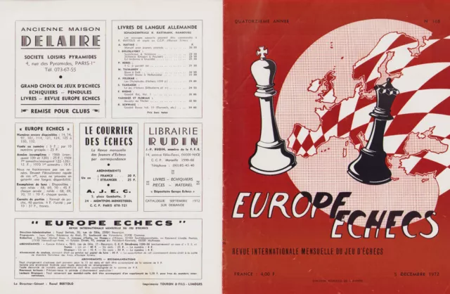 Revue Europe-Echecs Annee Complete 1972  Chess Schach  Ajedrez 3